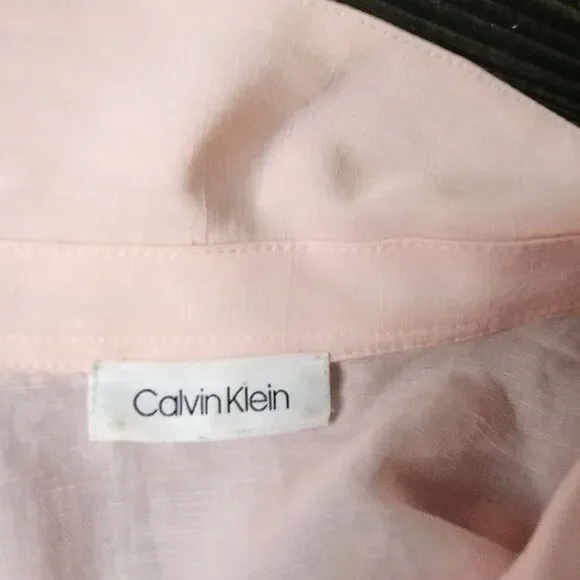Calvin Klein Linen‎ Tunic Champagne size Med - Picture 3 of 6